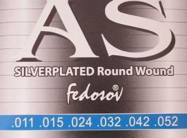 Струны SILVERPLATED Round Wound Light ( .011-.052, 6 стр., навивка из посеребр. меди на граненом кер