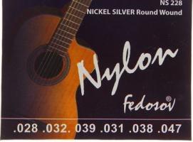 Струны NICKEL SILVER Round Wound  ( .028 - .047, нейлон, навивка - мельхиор)