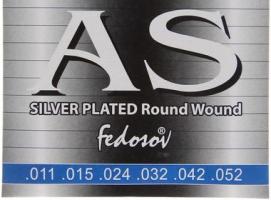 Струны SILVERPLATED Round Wound Light ( .011-.052, 6 стр., навивка из посеребр. меди на граненом кер