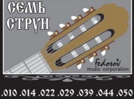 Струны для 7-струнной акустической гитары (.010 — .050), навивка из посеребрённой меди, 7 шт.   1576